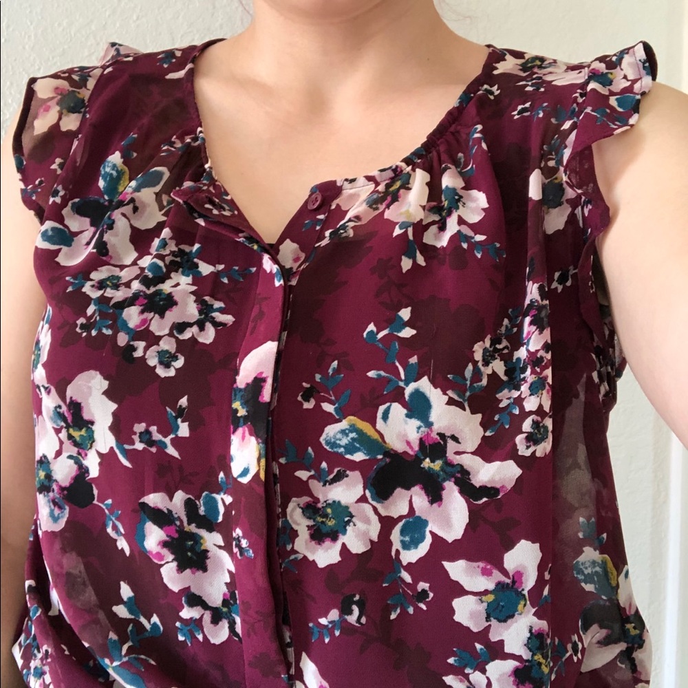 Ann Taylor floral blouse